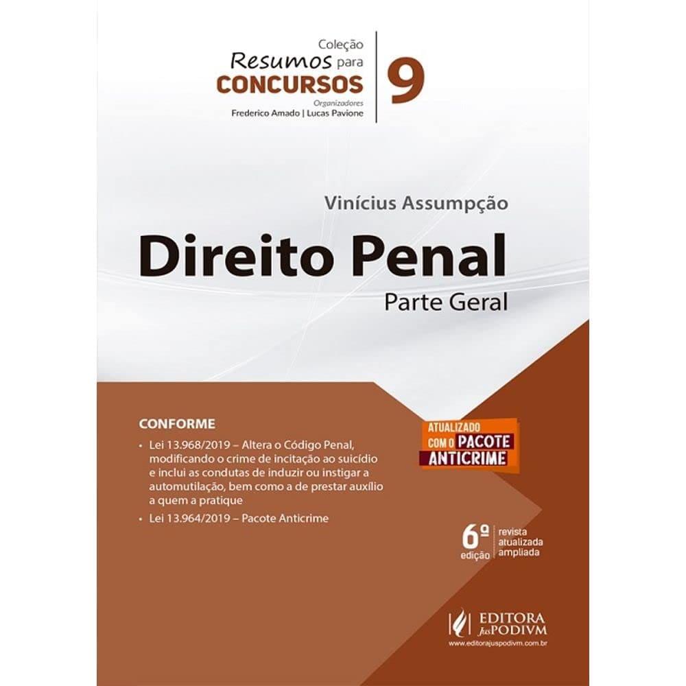 Resumos Para Concursos - Volume 9 - Direito Penal - Parte Geral - 6ª Edição (2020) Capa comum 1 janeiro 2019